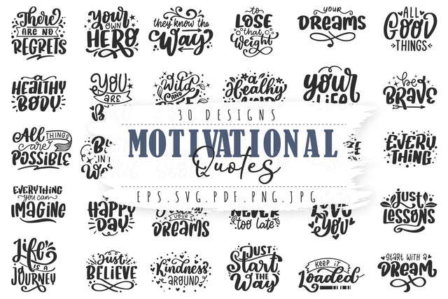 Motivational Quotes SVG Bundle SVG dapiyupi store 