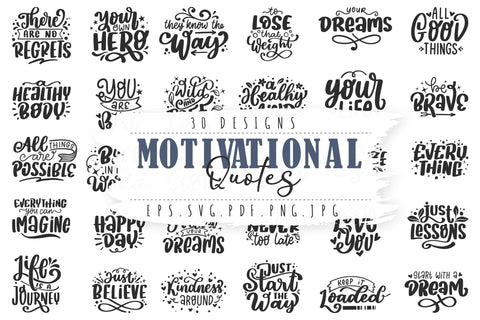 Motivational Quotes SVG Bundle SVG dapiyupi store 