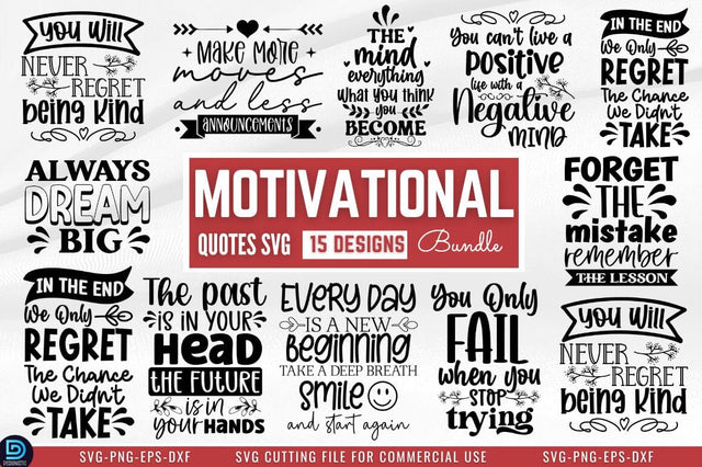 Motivational Quotes SVG Bundle SVG DESIGNISTIC 