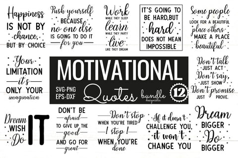 Motivational Quotes Svg Bundle SVG DESIGNISTIC 