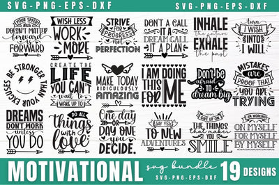 Motivational Quotes Svg Bundle SVG DESIGNISTIC 