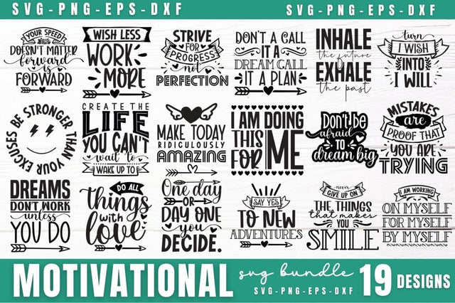 Motivational Quotes Svg Bundle SVG DESIGNISTIC 