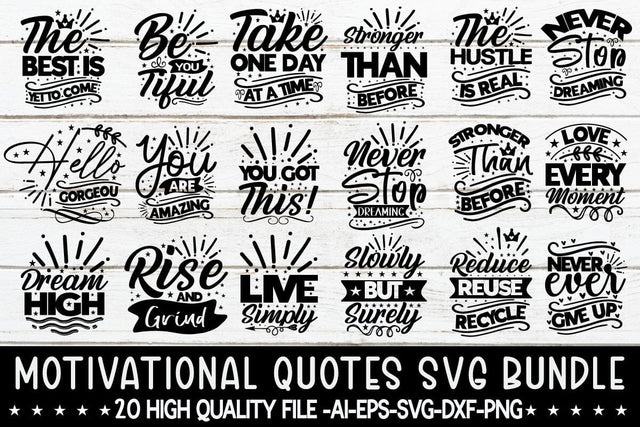 Motivational Quotes SVG Bundle SVG designmaster24 