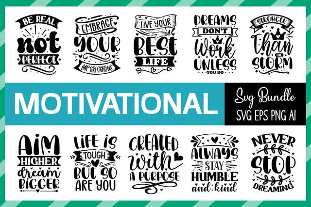 Motivational Quotes Svg Bundle SVG designmaster24 