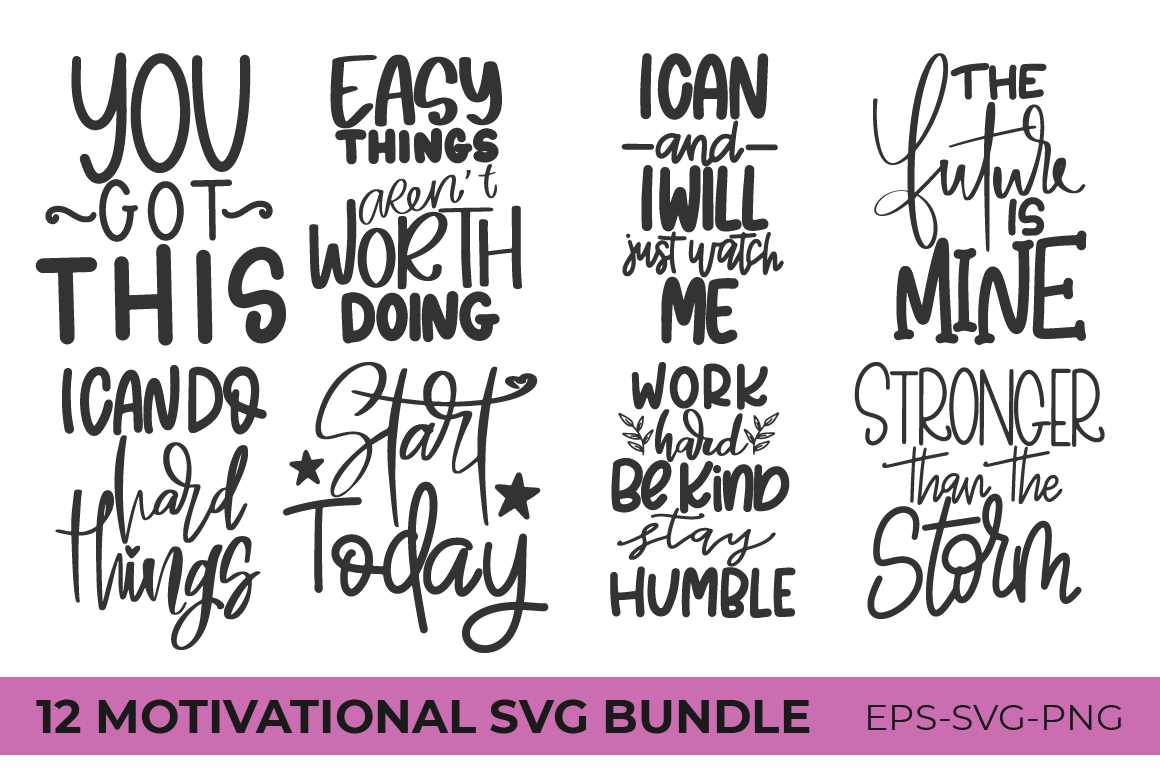 Inspirational Quotes Stickers Bundle - So Fontsy