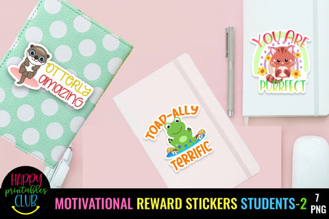 Motivational Reward Stickers for Students 2- Digital Reward Stickers SVG Happy Printables Club 