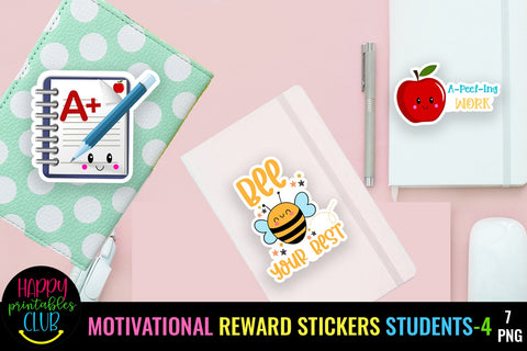 Motivational Reward Stickers for Students 4- Digital Reward Stickers SVG Happy Printables Club 