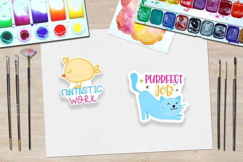 Motivational Reward Stickers for Students I Digital Stickers Sublimation Happy Printables Club 