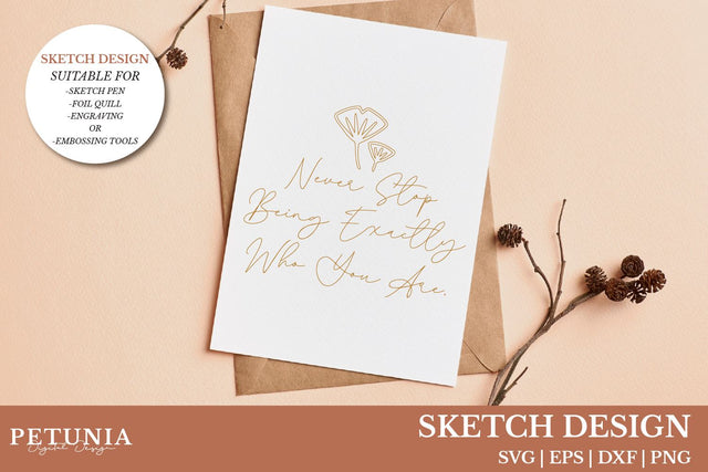 Motivational Single Line SVG | Foil Quill Designs SVG Petunia Digital Design 