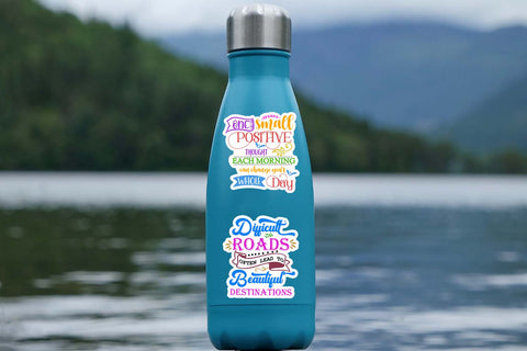 Motivational Stickers Bundle I Inspirational PNG Stickers Sublimation Happy Printables Club 