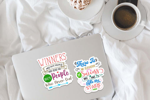 Motivational Stickers Bundle I Inspirational PNG Stickers Sublimation Happy Printables Club 