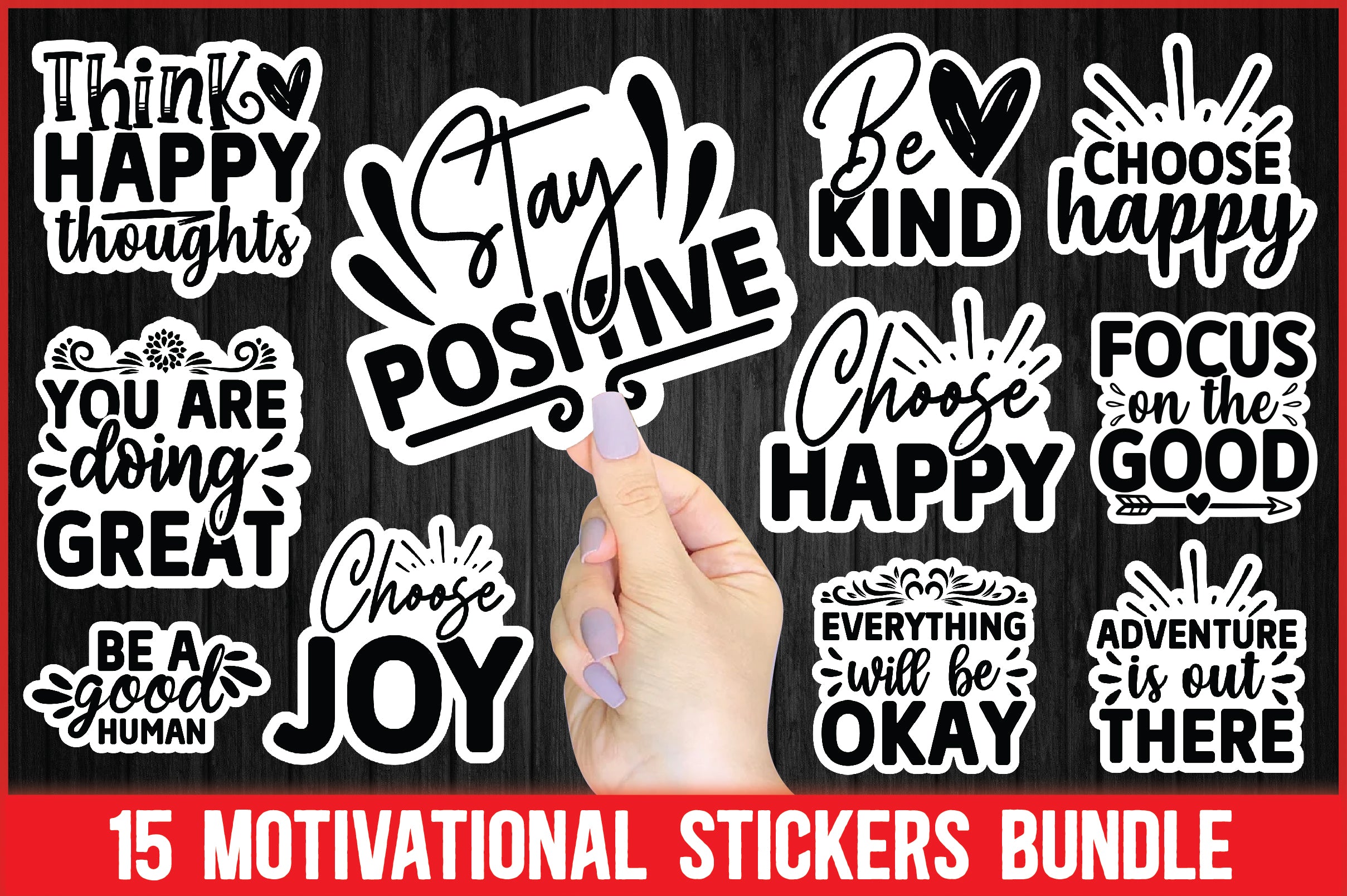 Inspirational Stickers PNGs - So Fontsy