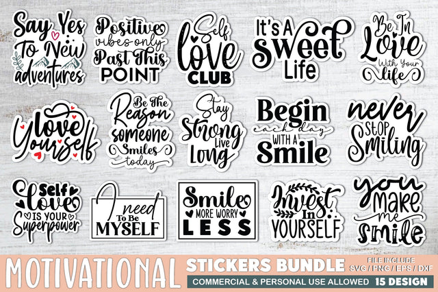Motivational Stickers Bundle SVG Ariyan 