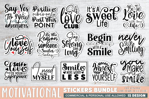 Motivational Stickers Bundle SVG Ariyan 