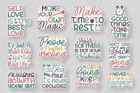 Motivational Stickers bundle,Printable Stickers SVG md faruk hossain 