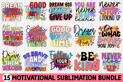 Motivational Sublimation Bundle SVG Regulrcrative 