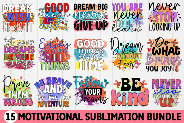 Motivational Sublimation Bundle SVG Regulrcrative 