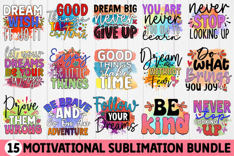 Motivational Sublimation Bundle SVG Regulrcrative 