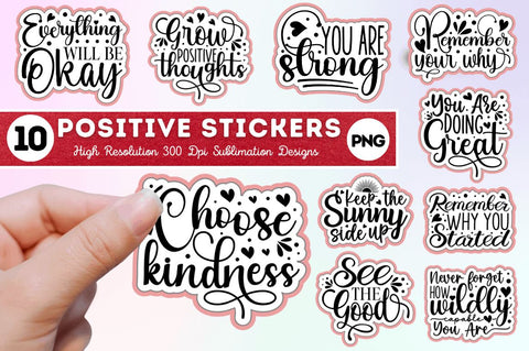 Motivational Sublimation Stickers Bundle Sublimation Regulrcrative 