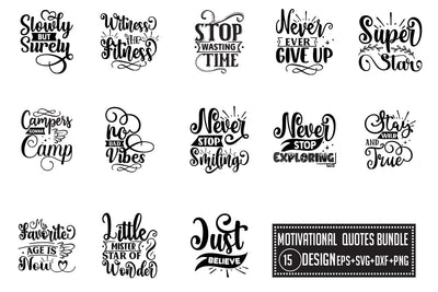 Motivational SVG bundle 15 design SVG Nurstore 