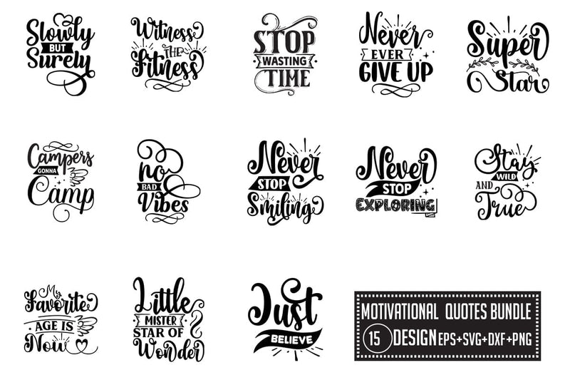 Motivational SVG bundle 15 design SVG Nurstore 