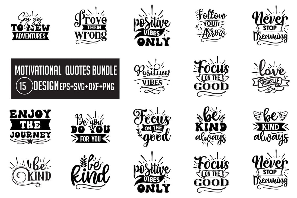 Motivational SVG bundle 15 design - So Fontsy