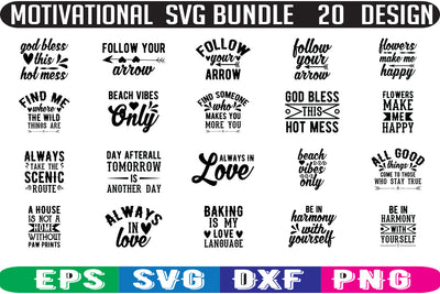 Motivational SVG bundle 20 design SVG Nurstore 