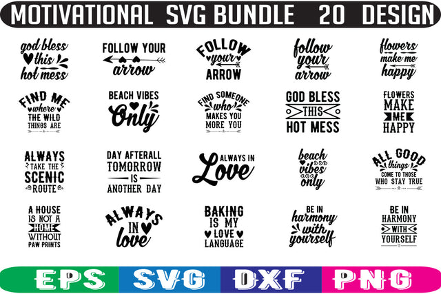 Motivational SVG bundle 20 design SVG Nurstore 
