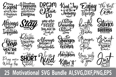 Motivational SVG Bundle 25 File SVG orpitasn 