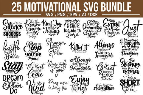 Motivational SVG Bundle 25 File SVG orpitasn 