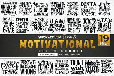 Motivational SVG Bundle, Inspirational Quotes SVG SVG Designangry 