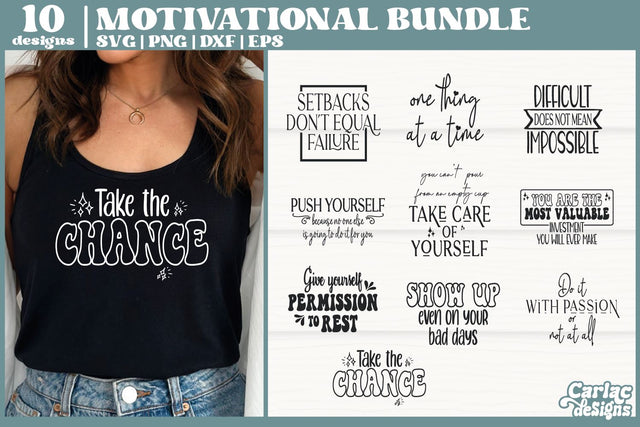 Motivational SVG Bundle | Inspirational SVG Bundle SVG Carla C Designs 