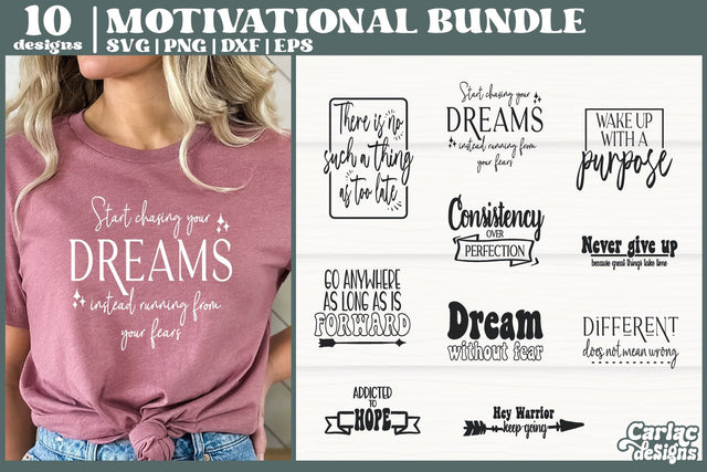 Motivational Svg Bundle | Inspirational Svg Bundle SVG Carla C Designs 