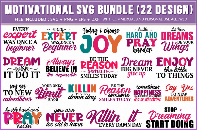 Motivational SVG Bundle, Inspirational SVG SVG Shetara Begum 
