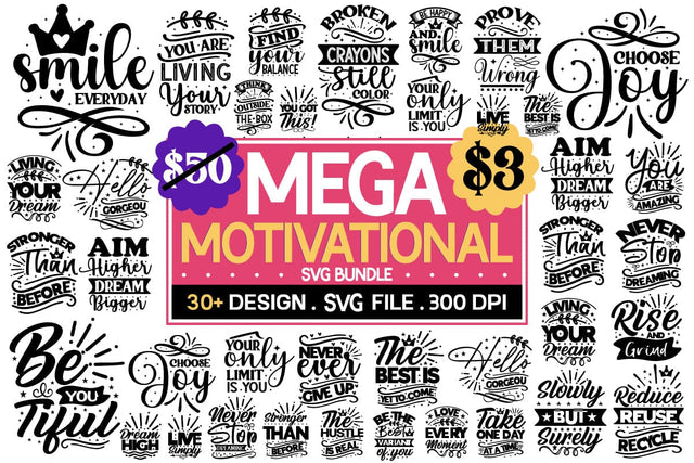 Motivational SVG Bundle , Motivational Quotes SVG Bundle SVG designmaster24 