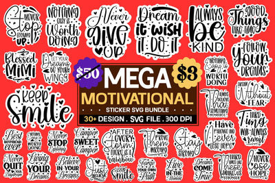 Motivational Svg Bundle , Motivational Sticker Svg Bundle SVG designmaster24 