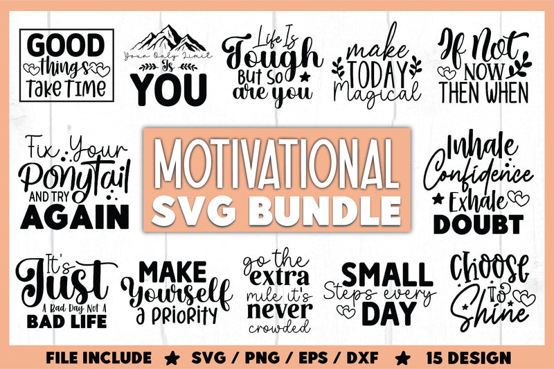 Motivational SVG Bundle SVG Ariyan 