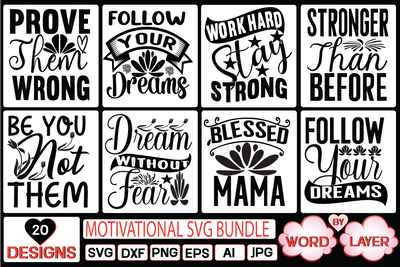 Motivational SVG Bundle SVG Cut File SVG Studio Innate 