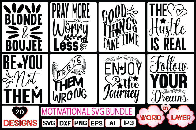 Motivational SVG Bundle SVG Cut File SVG Studio Innate 