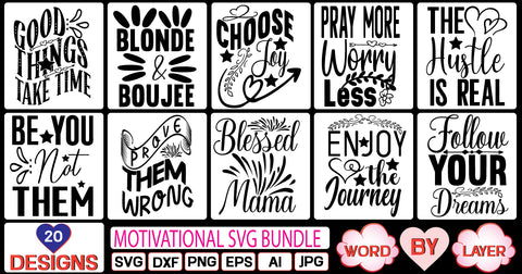 Motivational SVG Bundle SVG Cut File SVG Studio Innate 