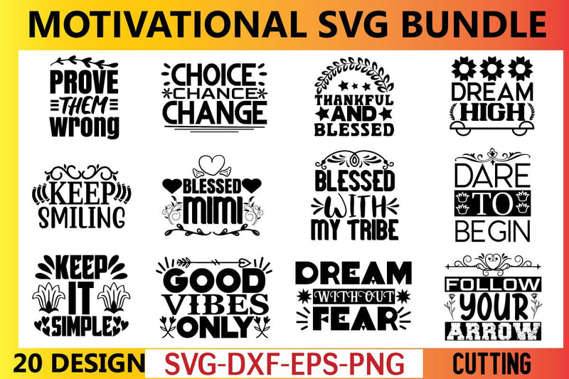 Motivational svg bundle SVG designer krishna 