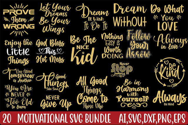 Motivational SVG Bundle SVG orpitasn 