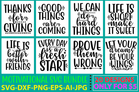 Motivational Svg Bundle SVG Syaman 