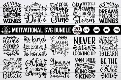 motivational svg bundle vol 1 SVG buydesign 