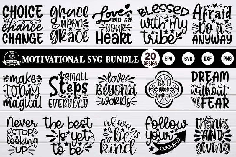 motivational svg bundle vol 2 SVG buydesign 