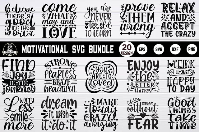 motivational svg bundle vol 3 SVG buydesign 