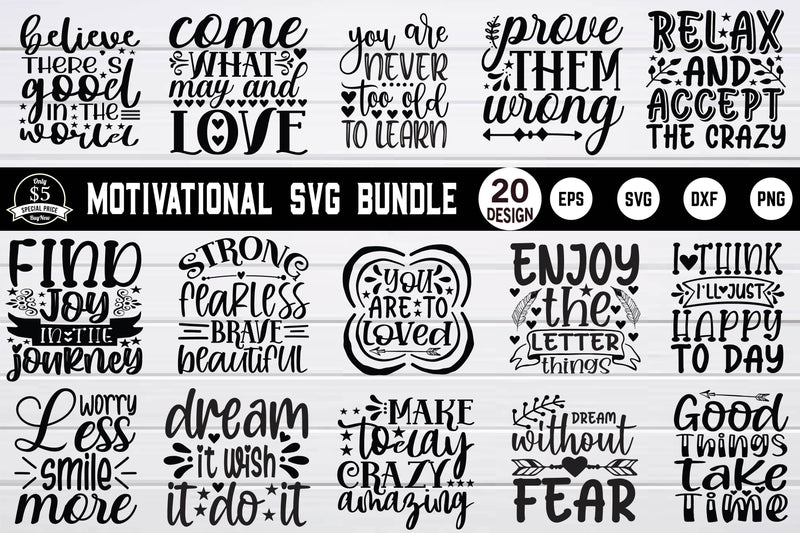 motivational svg bundle vol 3 SVG buydesign 