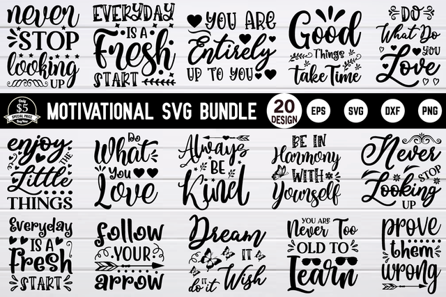 motivational svg bundle vol 4 SVG buydesign 