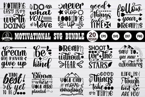 motivational svg bundle vol 5 SVG buydesign 