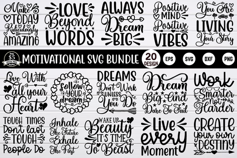 motivational svg bundle vol 6 SVG buydesign 